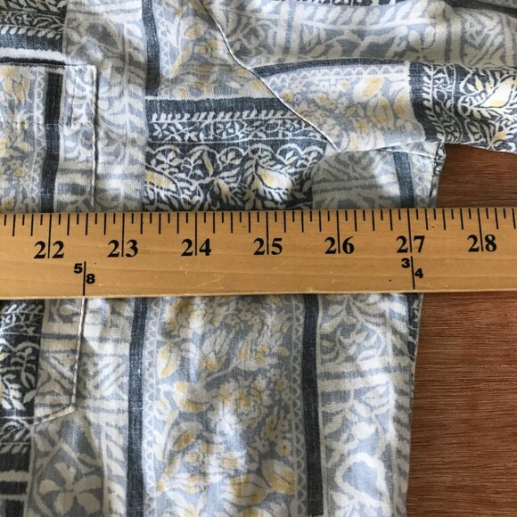 Tori Richard Hawaiian Shirt Men XXL Gray Floral Button Down Pocket Pullover - Picture 8 of 11